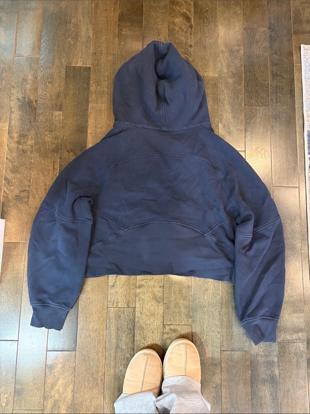 Lululemon Navy Half-Zip Hooded Sweater - Picture 6 of 6